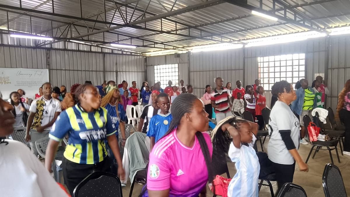 Church community encouraging one another to grow in faith